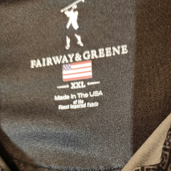 Fairway & Greene XXL Black Print Polo Shirt Performance Fabric - Picture 2 of 6